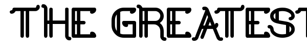 The Greatest High font preview